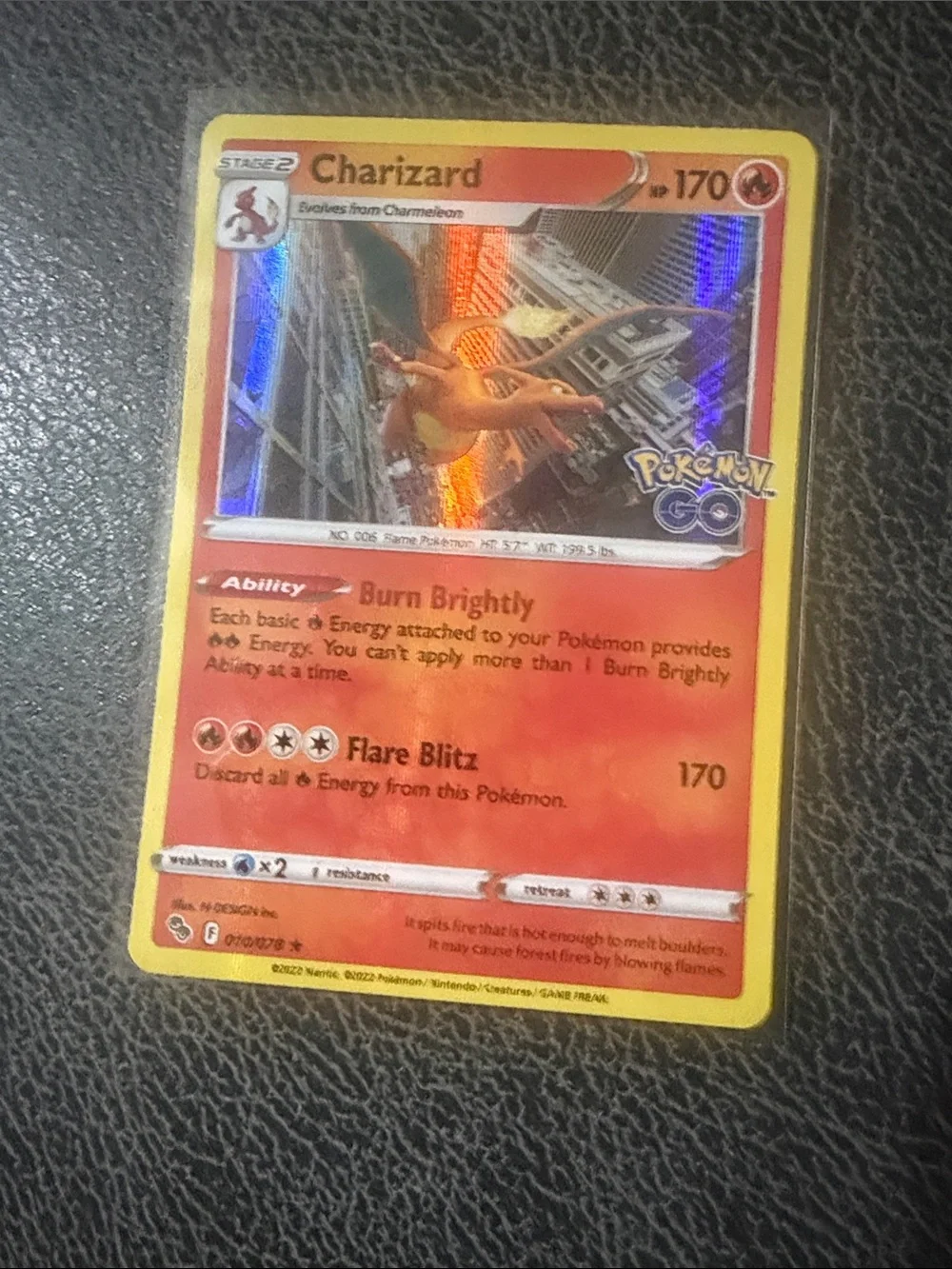 Charizard Holographic Trading Card (Red)